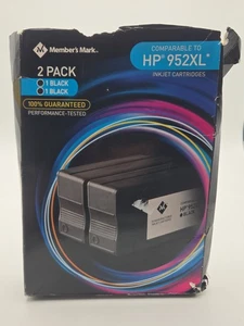 Member’s Mark 952XL Black Ink Cartridges 2-Pack – Compatible with HP Printers – - Picture 1 of 4