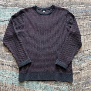 Men's Smartwool Red Ripple Ridge Tick Stitch Crewneck Pullover Sweater Sz Medium - Picture 1 of 6