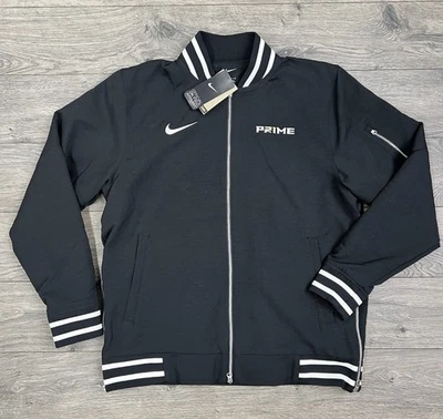 New Nike Coach Prime Deion Sanders 2.0 Medium Black Bomber Jacket Men’s Medium - Image 1 of 4
