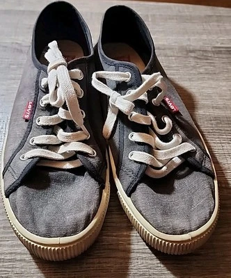 Zapatos de tenis para mujer Levis talla 8,5 con cordones bajos grises negros Foto 1 de 4