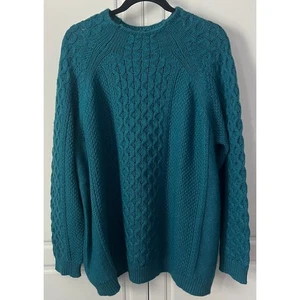 Coldwater Creek Honeycomb Pullover Sweater in Harbor Teal Size 2X - Picture 1 of 8