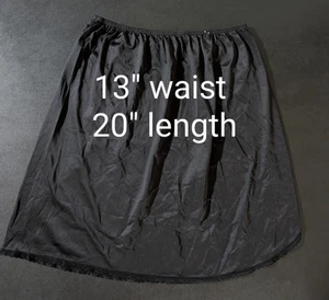 Vintage Vanity Fair halber Slip Damengröße Large Nylon Spitze schwarz hergestellt in den USA - Bild 1 von 4