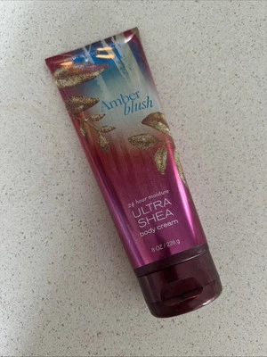 Bath & Body Works Amber Blush Body Cream Ultra Shea 24 Hour Moisture 8 oz New - Image 1 of 2