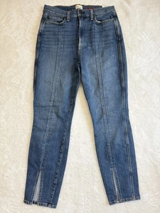 AO.LA Good High Rise Straight Leg Ankle Jeans Front Slit Sweet Emotion Size 31 - Picture 1 of 9