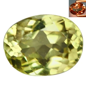 1.16 Ct Outstanding Oval 6.8 x 5.3 MM Olive Green to Red Turkey Natural Diaspore - Picture 1 of 5