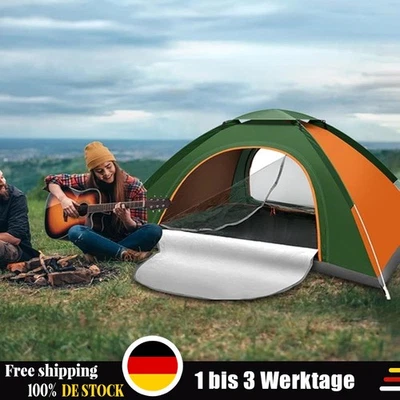 MARKENLOS Wurfzelt Pop-Up Zelt Automatik Camping Strand Trekkingzelt Festival 2-3 Personen