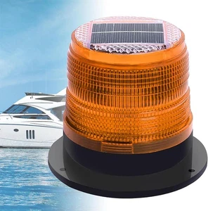 Solar Strobe Warning Light, Safety Flashing with Strong Magnetic Base Yellow - Picture 1 of 8