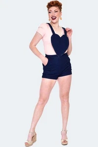 Retro Vintage Denim Heart Style Playsuit - Picture 1 of 5