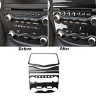 5Pcs Carbon Fiber Centrol Console Ac Panel Cover Trim  For Nissan 370Z 2009-2020