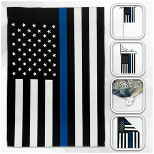 Dünne blaue Linie Gartenflagge 12x18 Zoll dünne Linie Gartenflagge Polizei - Bild 1 von 9