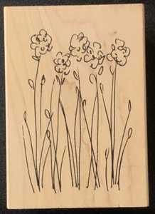 Judith Flowers Sketch G-116 Rubber Stamp - Picture 1 of 3