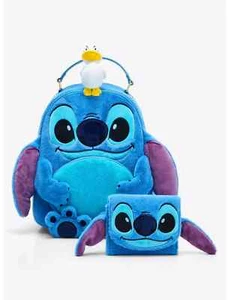 Our Universe Plush Dangle Toes Stitch with Duckling Mini Backpack & Wallet Set - Picture 1 of 12