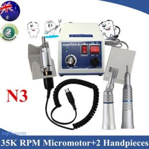 Marathon Lab Dental Electric Micro Motor 35K rpm N3 + Straight Contra Handpiece - Picture 1 of 11