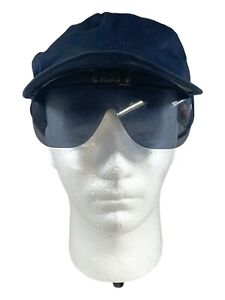 Vintage Winchester Navy Blue Hat With Built In Flip Down Sun Glasses Cap & Visor