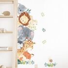 Watercolor Forest Animal Wall Sticker Elephant Lion Wall Decals  Baby Nursery