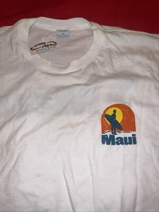 CRAZY SHIRTS WHITE MAUI SURFER 100% COTTON TEE SHIRT SIZE XXL NWT - Picture 1 of 5