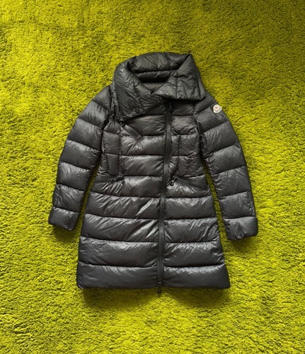 Moncler fleurs giubbotto piumino di lusso nero taglia 2