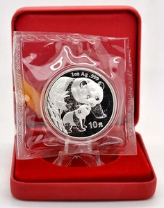 10 Yuan Silber CHINA PANDA 2004 in Folie und Box - Bild 1 von 2