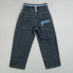 Paco Jeans Boys 5 Blue Denim Sweat Band Drawstring Chenille Logo Street Urban - Picture 1 of 16