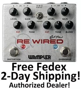 Neu Wampler neu verkabelt Brent Mason Verzerrung & Overdrive Gitarren-Effekt-Pedal - Bild 1 von 6