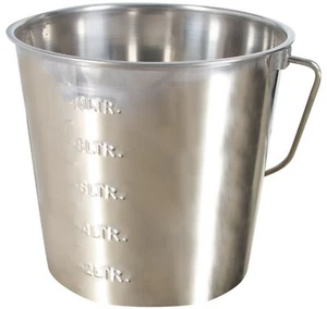 Edelstahleimer 12.3l mit Skalierung Melkeimer Milcheimer Wassereimer Futtereimer - Bild 1 von 2