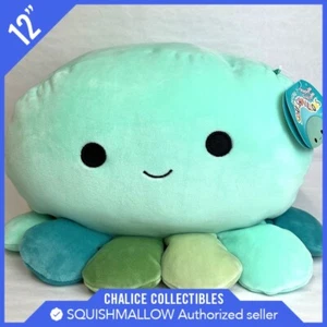 Peluche de Pâques empilable Squishmallows Kellytoy Olga the Octopus 12" Neuf avec étiquettes - Photo 1/3