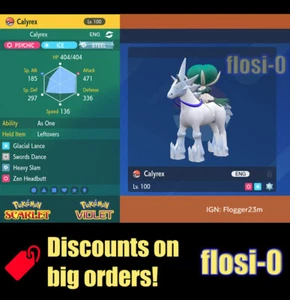 6IV Calyrex Ice Rider Pokemon Scarlet and Violet - Picture 1 of 3