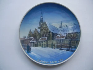 Rosenthal Plato de Navidad Porcelana 1986 Amsterdam Oude Kerk (Mi Nr.1986-1) - Picture 1 of 8