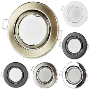 LED Einbaustrahler rund schwenkbar 3W 5W 6,5W flach 230V Spot Lampe 65mm - Bild 1 von 33