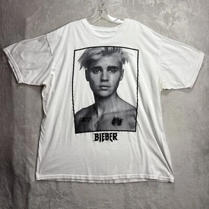 Justin Bieber Tour T-Shirt size XXL (48 x 30 inches) short sleeve lightweight - Picture 1 of 7