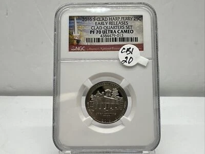 2016 S Proof Harpers Ferry Quarter, NGC PF 70 Ultra Cameo early release CB1-20 - Image 1 of 4