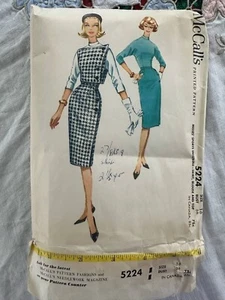 McCALLS 1959 BLUSA FALDA ENVOLVENTE Y TOP SIN MANGAS PATRÓN VINTAGE TALLA 16 B36 - Imagen 1 de 2