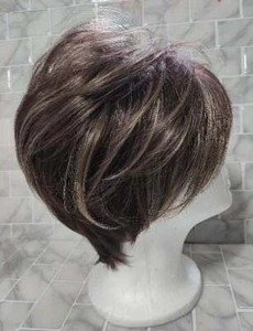 Smile Everyday Dark Brown W/ Caramel Highlights Wig Silky Soft Straight Hair Pix - Picture 1 of 5