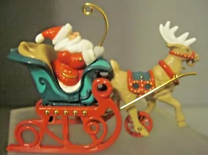 Hallmark Andenken Weihnachten Schlittenfahrt Druckguss 25 Jahre Jubiläum Ornament - Bild 1 von 6