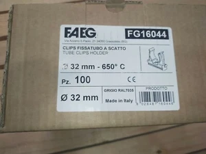 CLIPS A SCATTO PER TUBO RIGIDO FISSATUBO DIAMETRO 32MM 100 PEZZI - Imagen 1 de 3