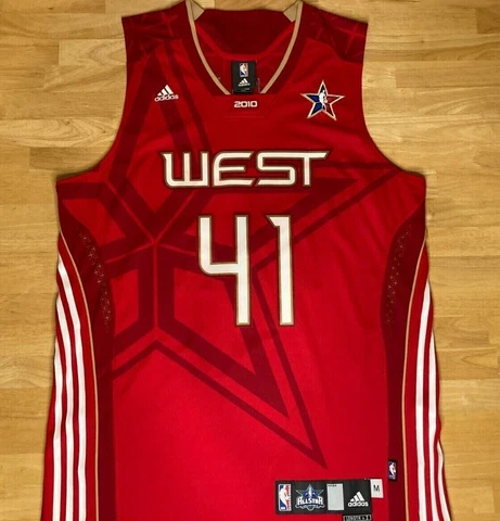 RARE Dirk Nowitzki Jersey MEDIUM Adidas 2010 All Star Mavericks Authentic NBA 41 Cover