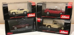 Lot of 4 Schuco Mercedes 170V Pickup 300 SL Roadster CLK SLK R172 1/43 - Picture 1 of 3