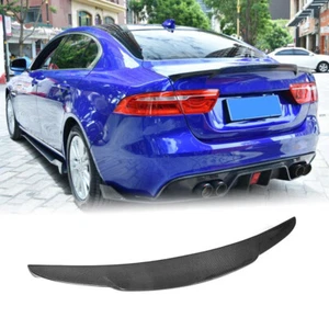 For Jaguar XE XEL Sedan 2015-2018 Carbon Fiber Rear Boot Trunk Spoiler Wing Lip - Picture 1 of 12