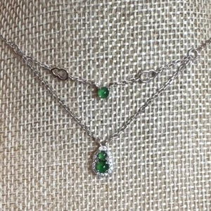 Grade A Jadeite Necklace –Symbol of Health and Longevity S925 冰種陽綠純銀 - Picture 1 of 11