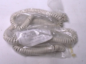 Off White Landline Phone Extra Long Handset Cord Generic Receiver Curly 25Ft - Picture 1 of 1