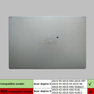 Novo Para Acer Aspire A515-54 A515-44 55Lcd Capa Traseira Prata N18Q13 60.HFQN7.002 - Imagem 1 de 4