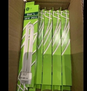 GE 18 watt 4 pin 2G11 835 White 3500k PLL Biax L Dulux L CFL Light Job Lot Of 25 - Picture 1 of 3
