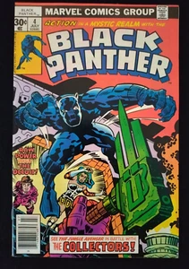 Black Panther #4 HIGH-GRADE T'Challa, Jack Kirby arte/storia 1977 quasi come nuovo - Foto 1 di 8