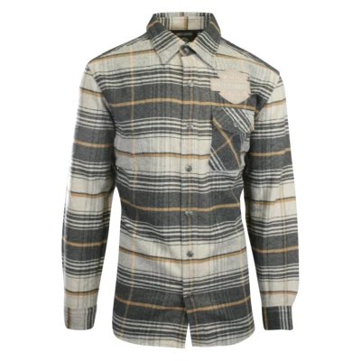 Harley-Davidson Men's Shirt Grey Plaid Bar & Shield Premium L/S (S62) - Image 1 of 4
