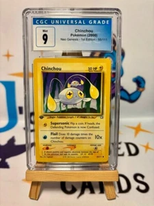 Pokemon Chinchou - Neo Genesis Eng CGC 9 - 1 st edition - #55 (no holo lugia) - Foto 1 di 2