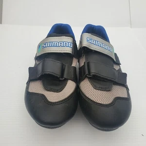 Shimano T120 Mens 6 Womens 7 to 7.5 EU 39 Cycling Shoes Black Hook & Loop SPD - Picture 1 of 7