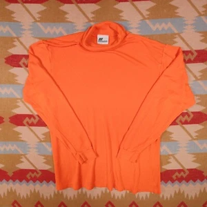 Vintage Medalist Turtleneck Men's Large Highlighter Orange Long Sleeve USA Ski - Picture 1 of 22