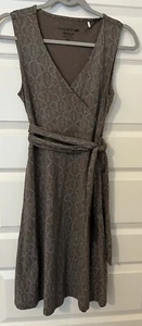 TOAD & CO Poppy Cue Faux Wrap Brown Sleeveless Tank Dress Medium M - Picture 1 of 3