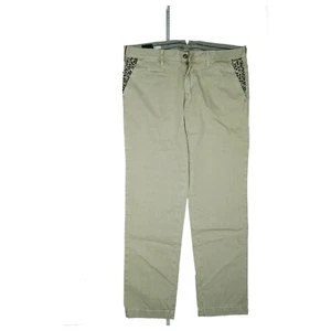 TAKE TWO Antifit Kora Damen Chino Jeans Boyfriend Hose W30 L30 khaki Nieten NEU - Bild 1 von 7