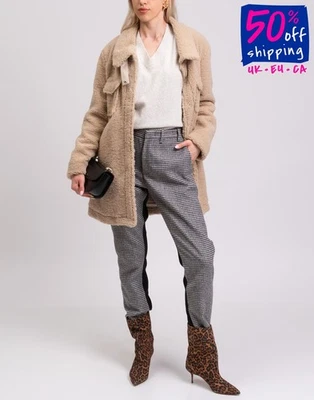 RRP€325 VINCE. Pullover Jumper Size XS Ivory Side Slit Lightweight Knit V-Neck - Image 1 of 4